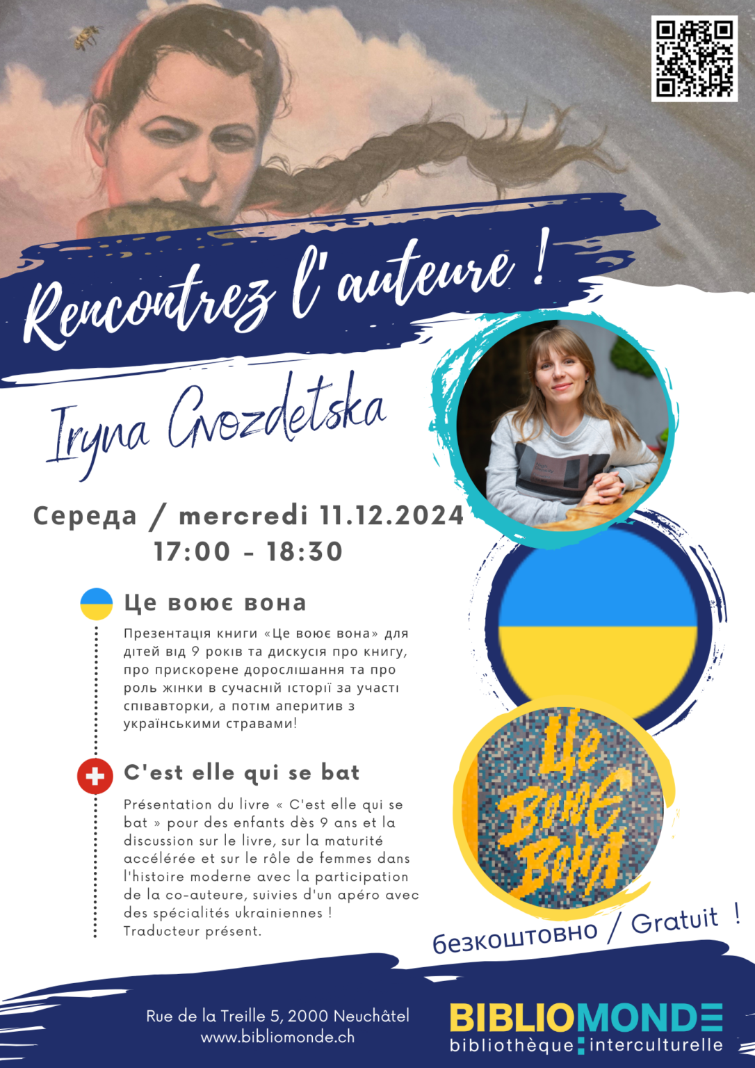 Rencontre avec l'auteure ukrainienne Iryna Gvozdetska