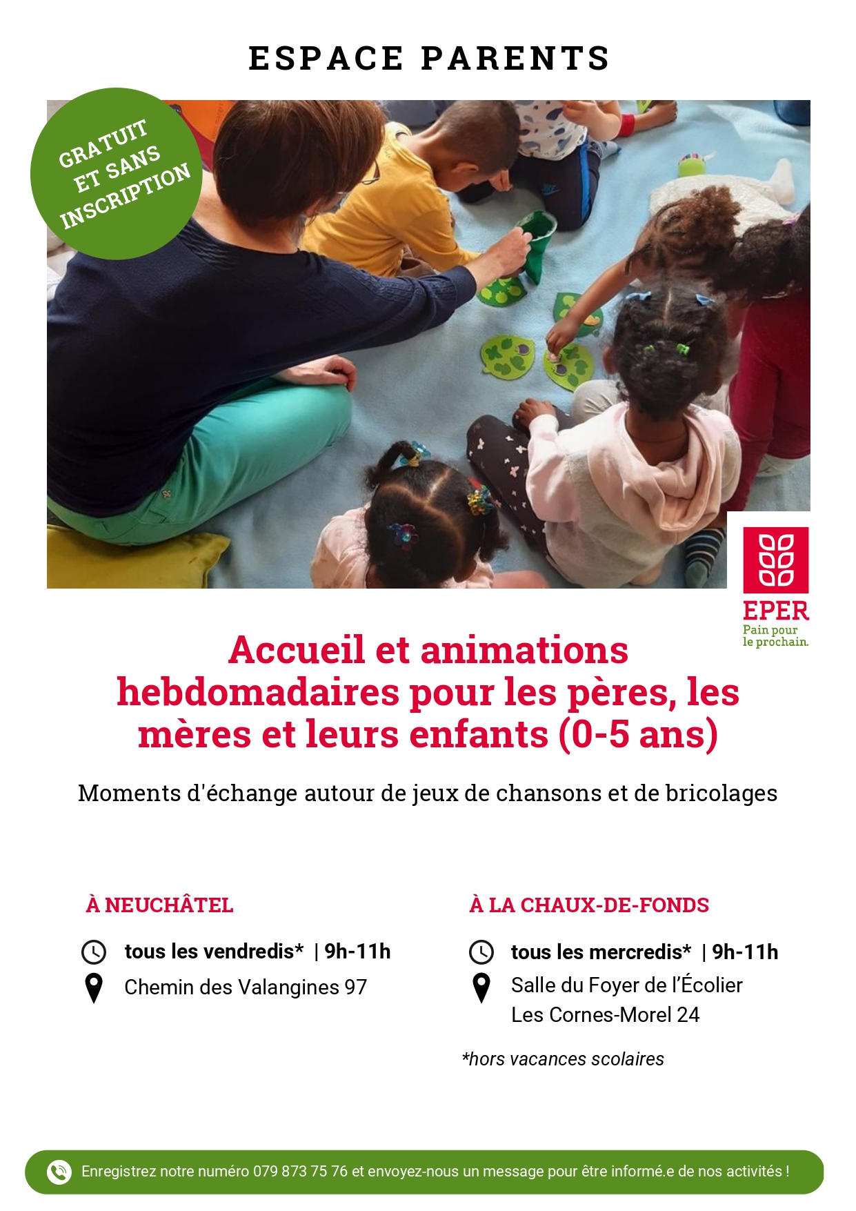 Atelier Parents-Enfants -  La Chaux-de-Fonds