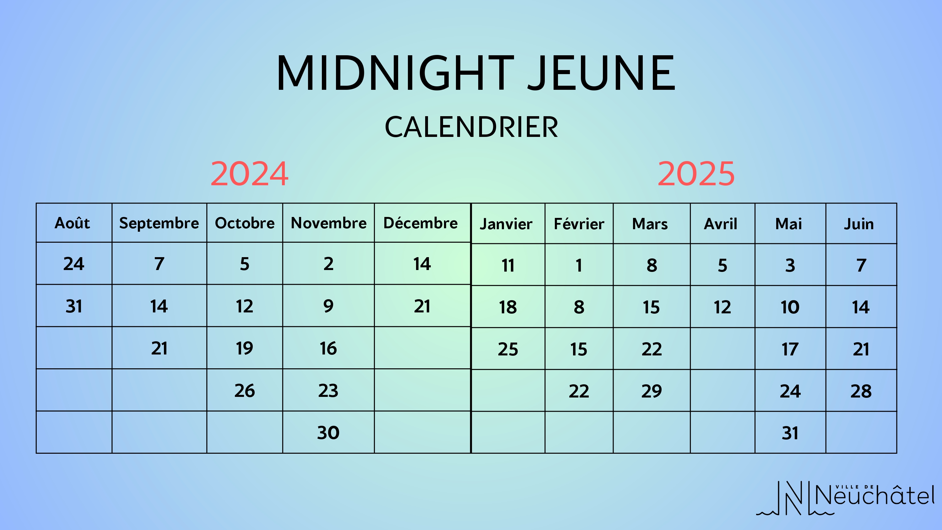 Midnight Jeu'NE -  mouvement et rencontres - Neuchâtel